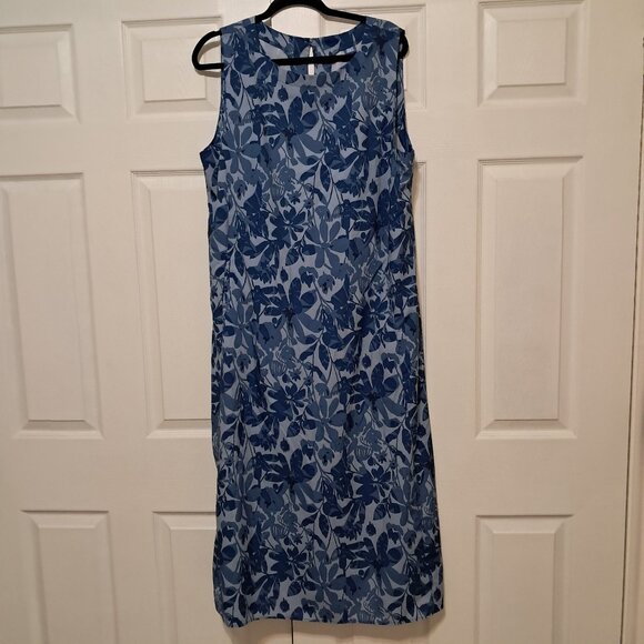 Rip Skirt Dresses & Skirts - Blue Floral Ankle Length Dress
